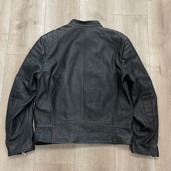 Hugo Boss Lewis Leather Jacket Coat size Large L B3 - Picture 7 of 8